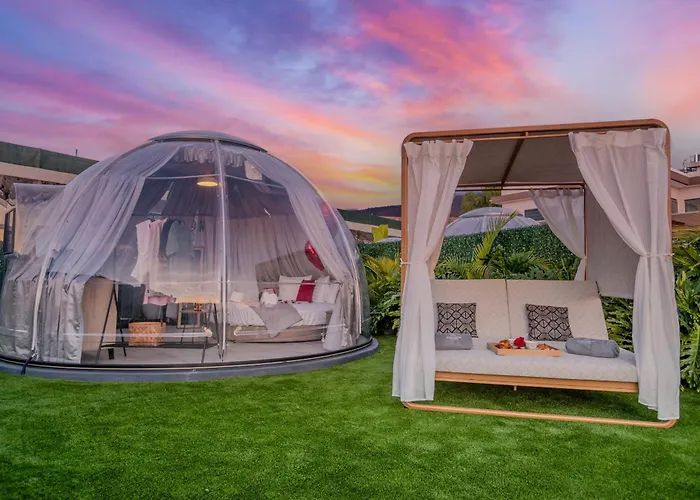Tente de luxe Experiencia Burbuja Con Jacuzzi Privado, Piscina Y Vistas Al Mar Guía de Isora